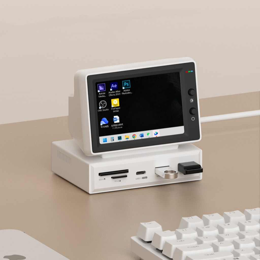 Small Computer Secondary Screen with Docking Station – Desktop Expansion Monitor