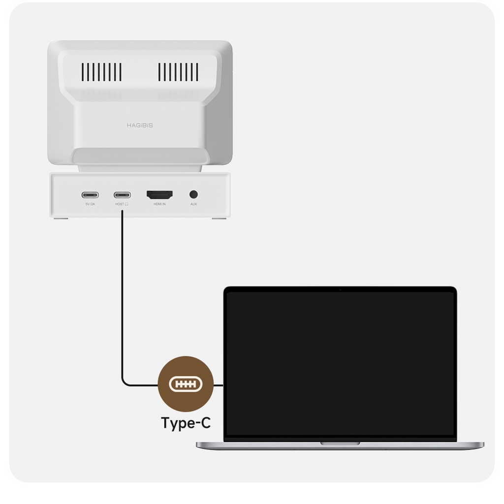 Small Computer Secondary Screen with Docking Station – Desktop Expansion Monitor