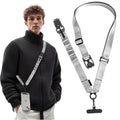 Turkalla Phone LanyardAdjustable Crossbody Phone Lanyard with Magnetic Buckle Nylon Phone Strap with Patch for Most Phone (B)